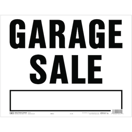 Hy-Ko Garage Sale Sign 14.5" x 18.25", 3PK A00141